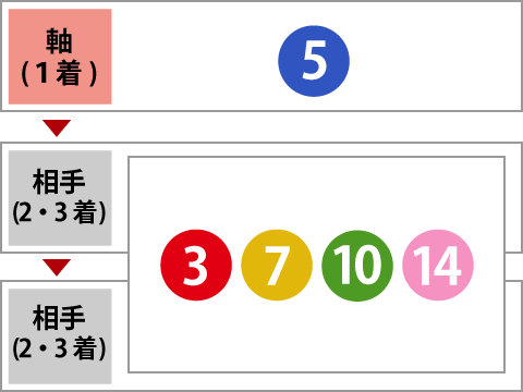 ３連単　軸１頭ながし